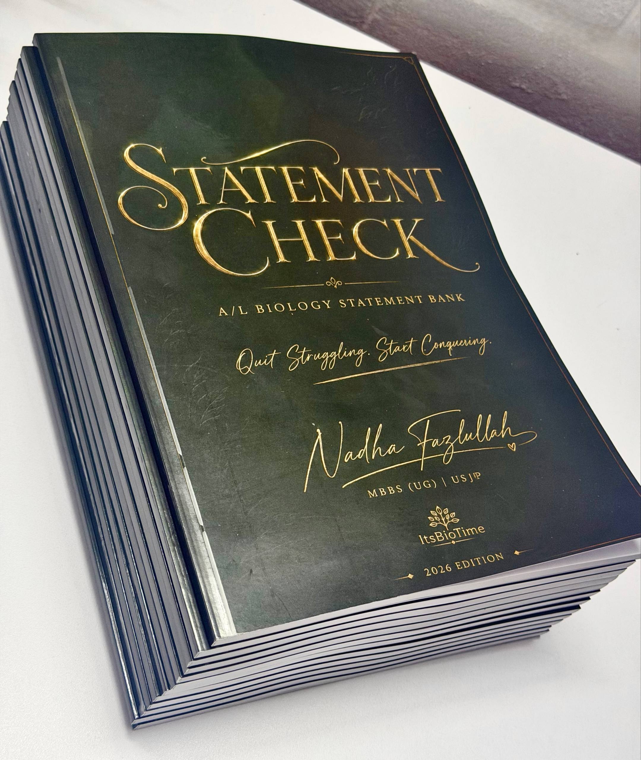 Statement Check Book